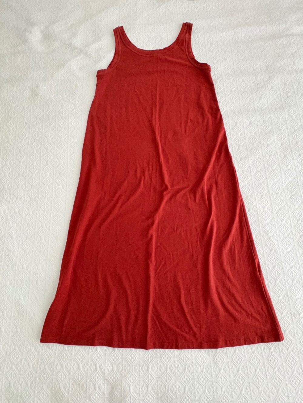 Eileen Fisher Organic Cotton Jersey Midi Dress PM NWOT